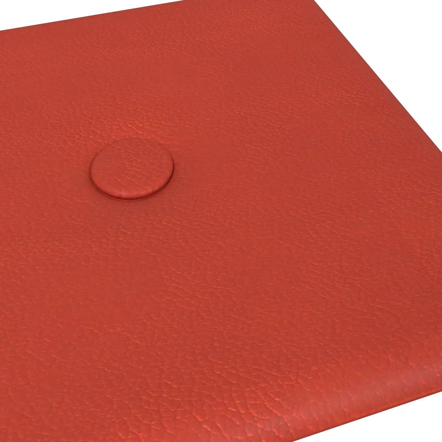 Tête de lit murale 12 pcs Rouge 30 x 15 cm Simili cuir - 5