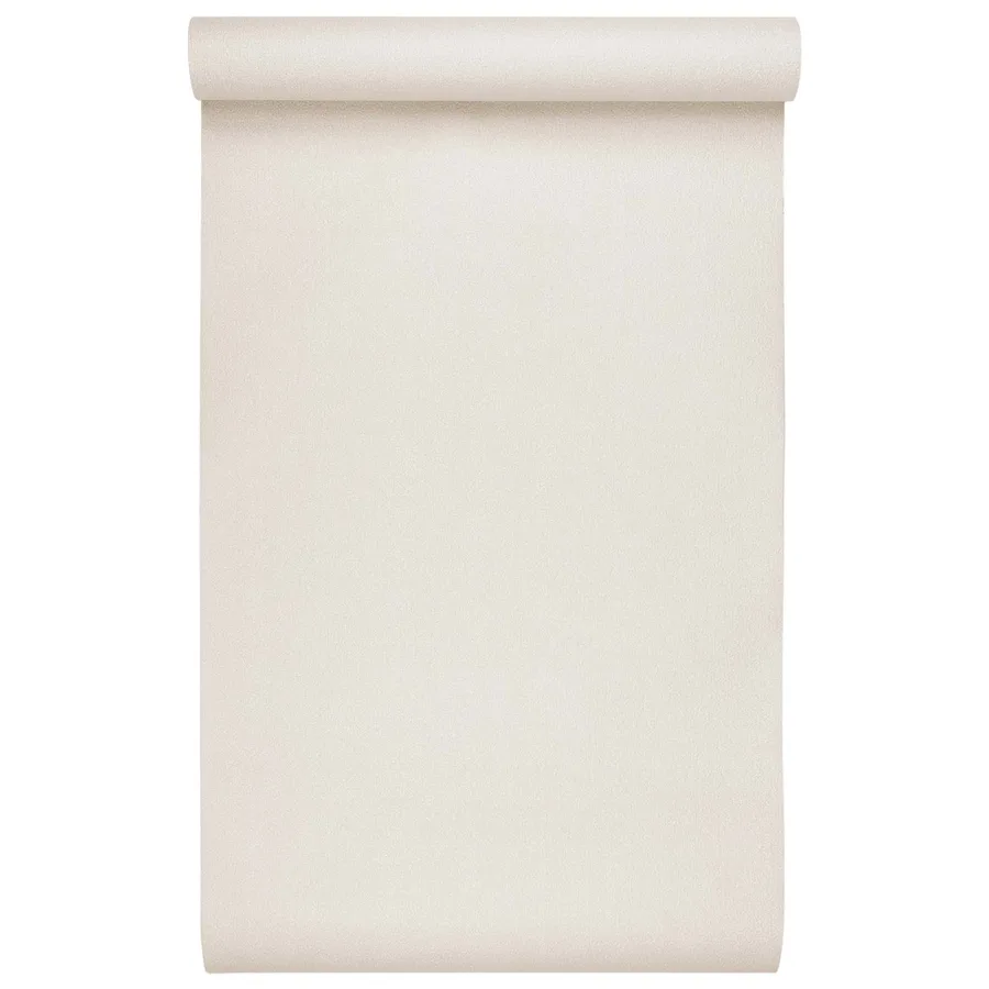 Papier peint 3D Solide Rayé Crème 10 x 0,53 m Tissu non tissé - 3