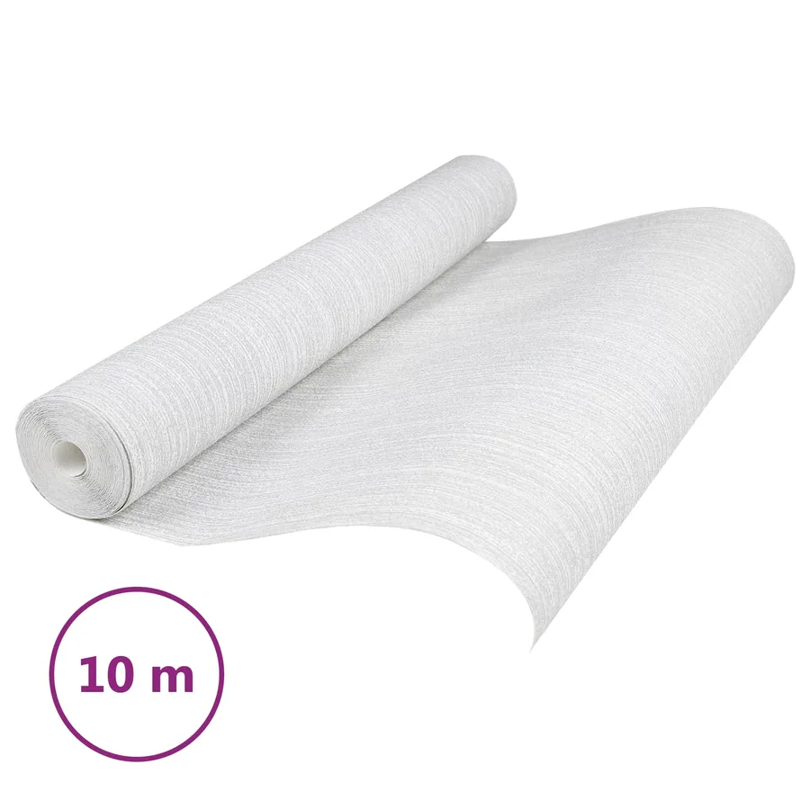 Papier peint 3D Solide Gris clair 10 x 0,53 m Tissu non tissé - 2