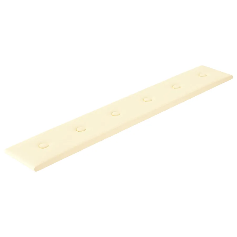 Tête de lit murale 12 pcs Crème 90 x 15 cm Simili cuir - 2