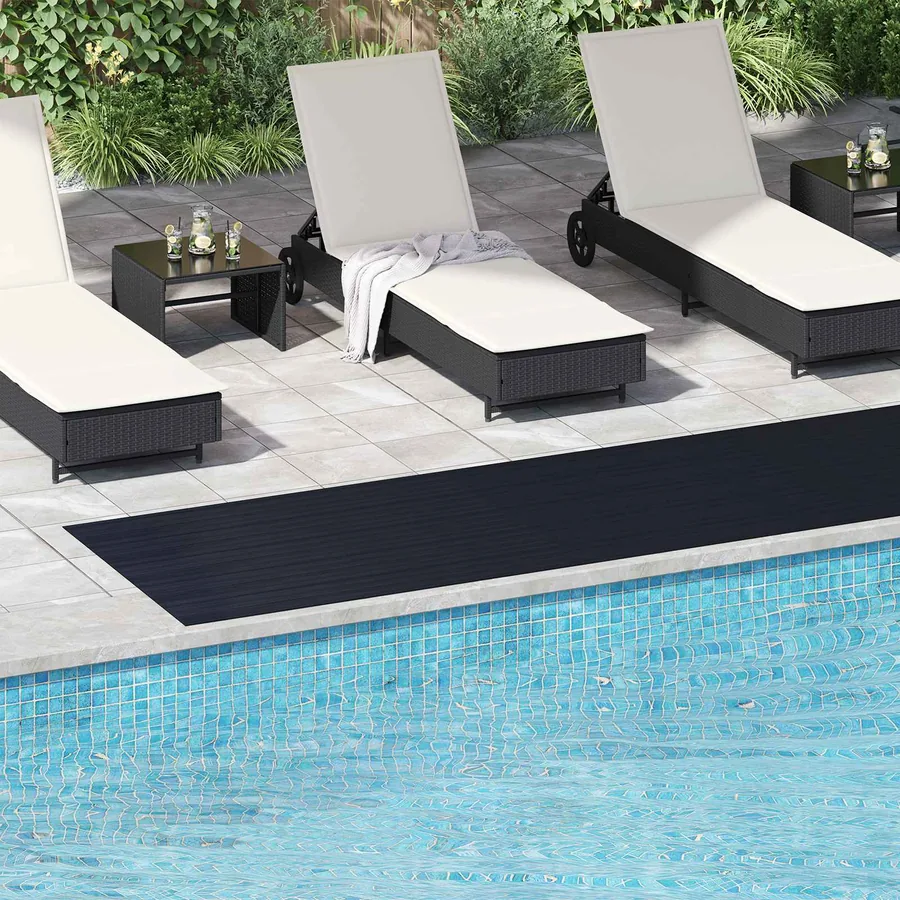 Tapis de sol Noir 1 x 5 m Caoutchouc