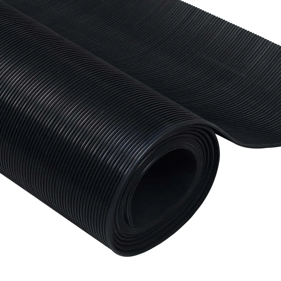Tapis de sol Noir 1 x 5 m Caoutchouc - 5