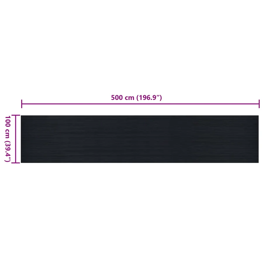 Tapis de sol Noir 1 x 5 m Caoutchouc - 6