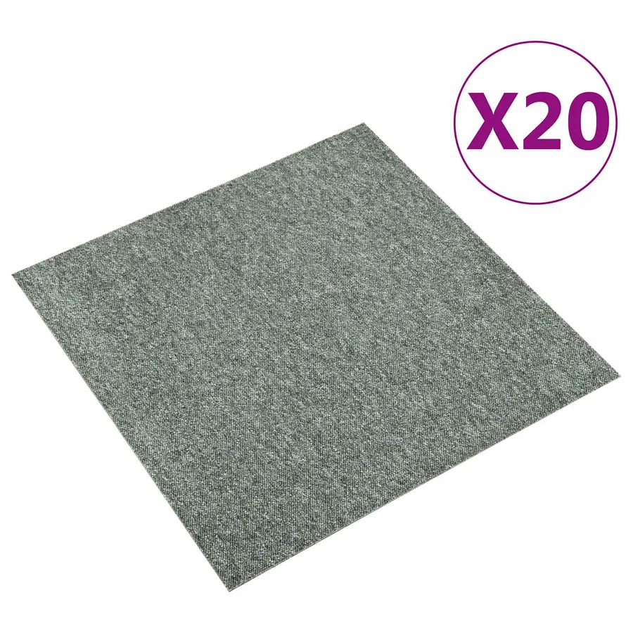 Tapis 20 pcs Vert 50 x 50 cm 100% Polypropylène - 2