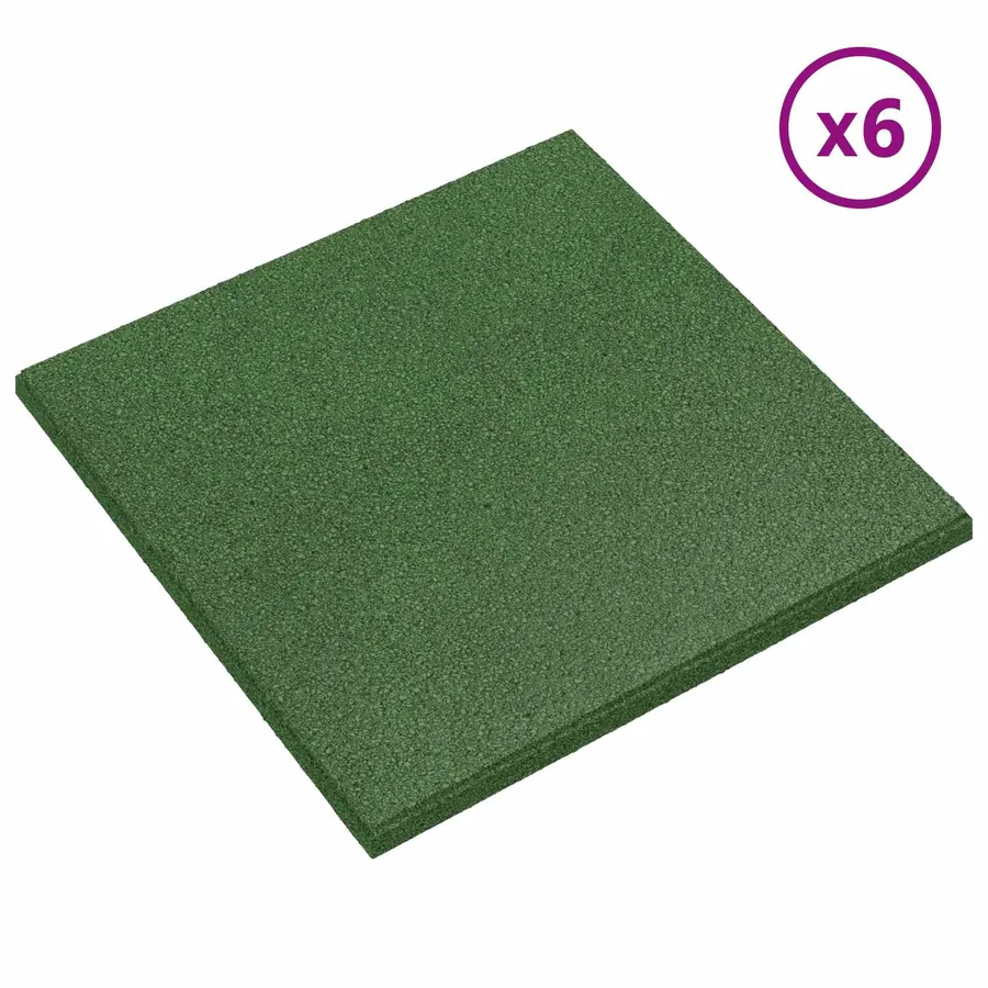 Dalles de Protection Anti-Chute 6 pcs Vert 50 x 50 cm - 2