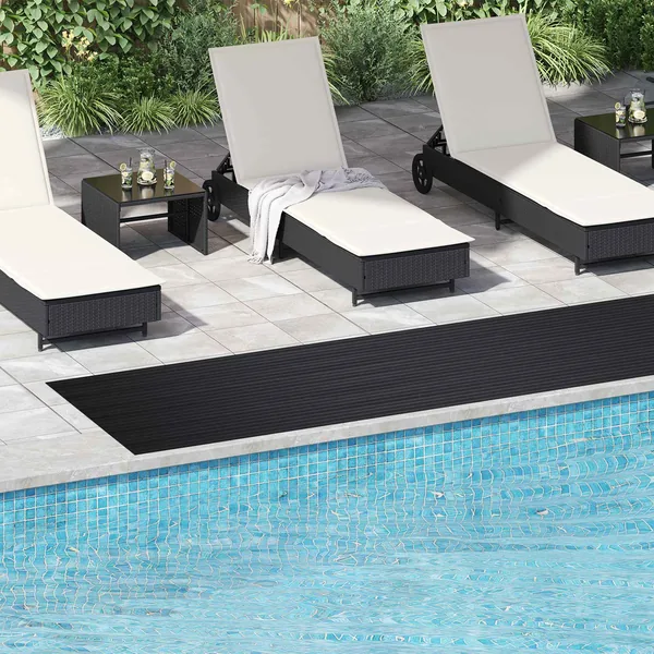 Tapis de sol Noir 1 x 5 m Caoutchouc