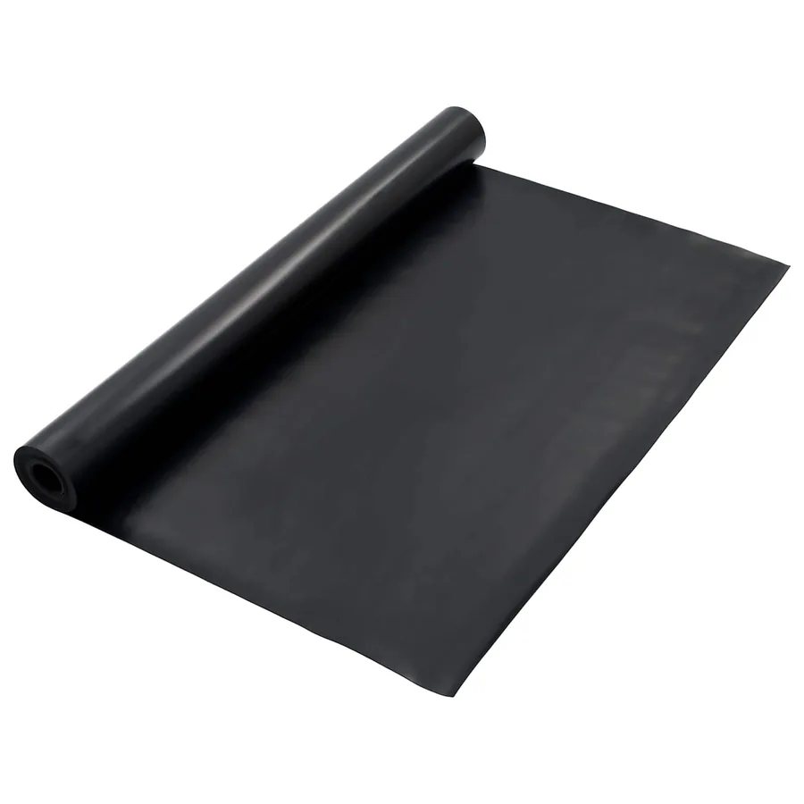 Tapis de sol Noir 1,2 x 5 m Caoutchouc