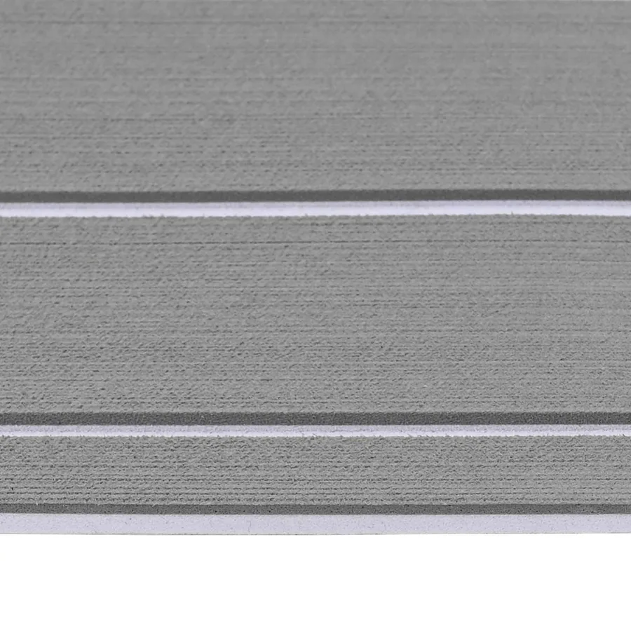 Tapis de bateau Rayé Gris clair et blanc 240 x 60 cm EVA - 7