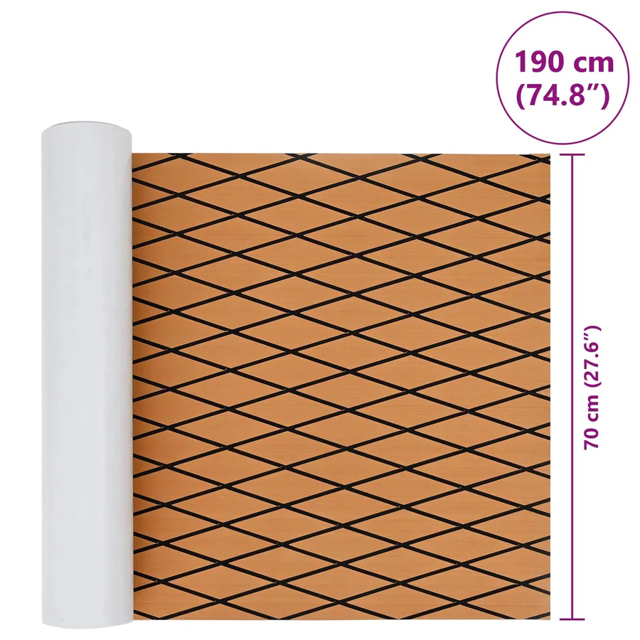 Tapis de bateau Rayé Marron et noir 190 x 70 cm EVA - 8
