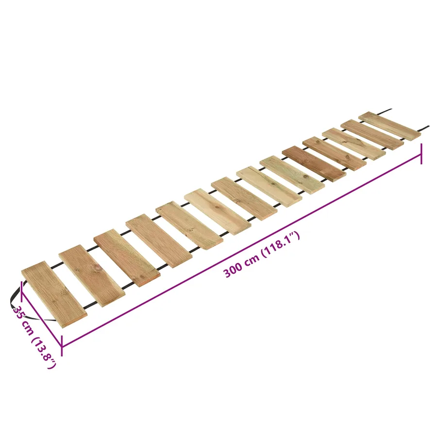 Rouleau de decking Naturel 35 x 300 cm Bois de pin imprégné - 3