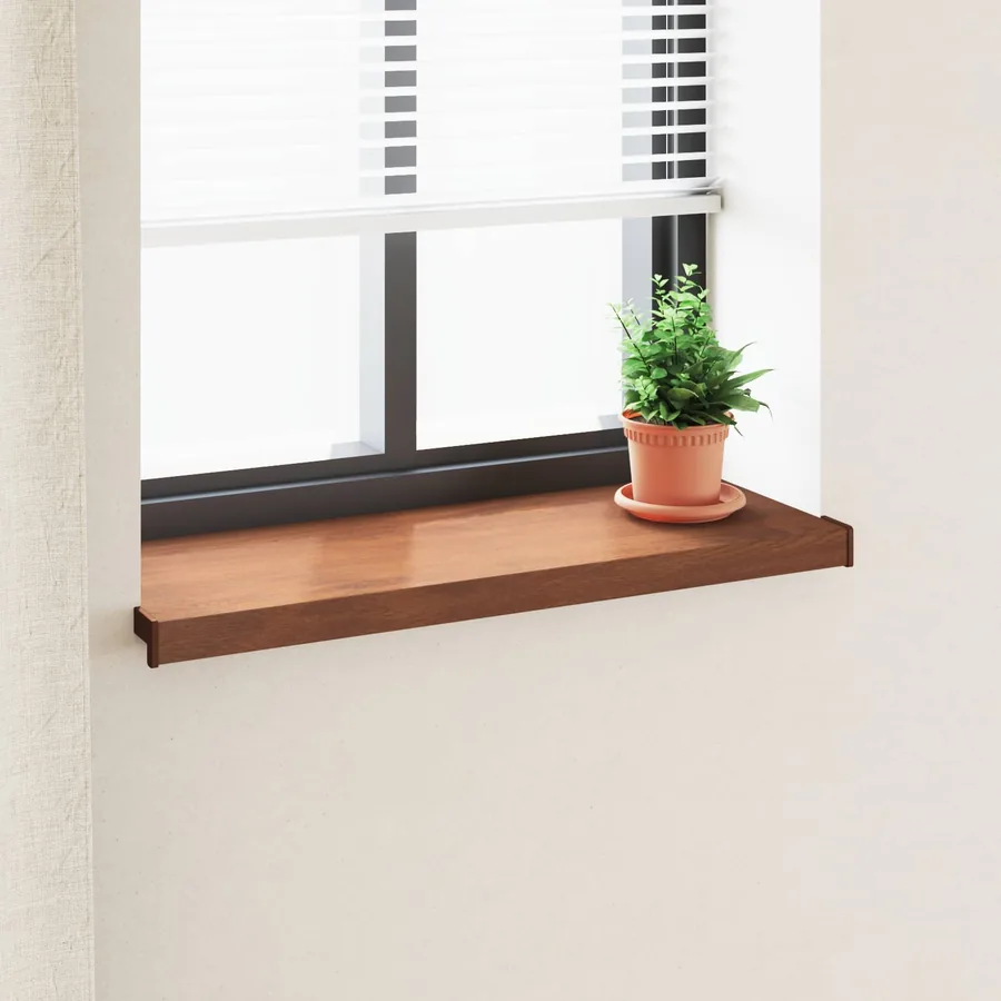 Appui de fenêtre Bois marron 100 x 35 x 4,5 cm PVC