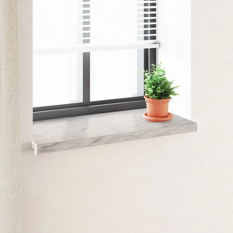 Appui de fenêtre Texture marbre 60 x 40 x 4,5 cm PVC