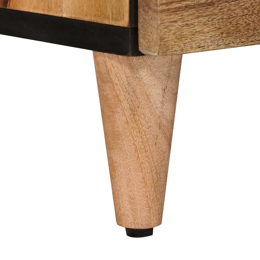 Cabinet de chevet Naturel 50 x 33 x 62 cm Bois de mangue massif - 8