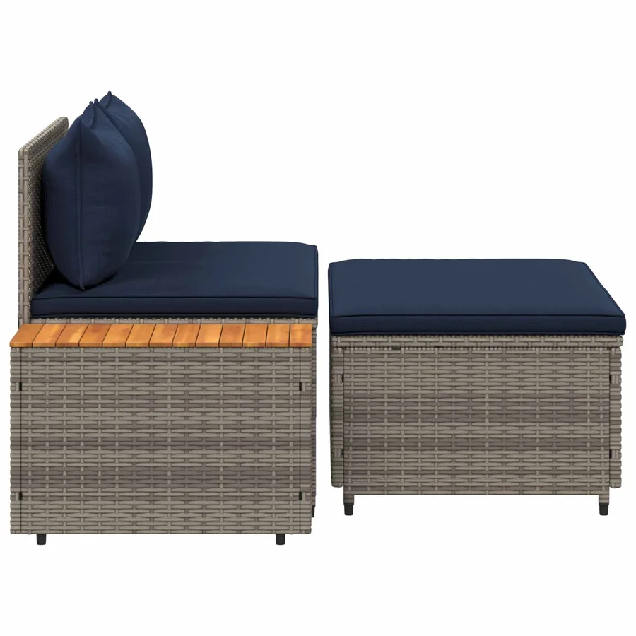 Ensemble de canapés d'extérieur 4 -Seater 4 pcs 55 x 30 x 39 cm - 9