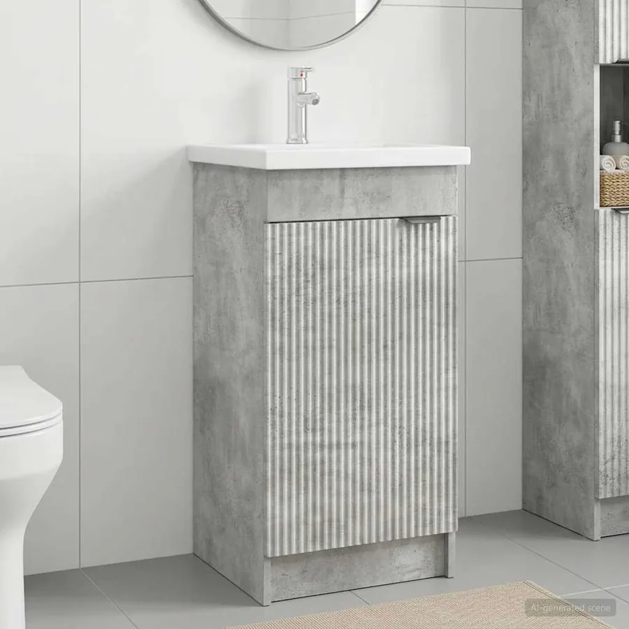 Meuble de salle de bain avec évier Gris béton 42 x 40 x 84,5 cm