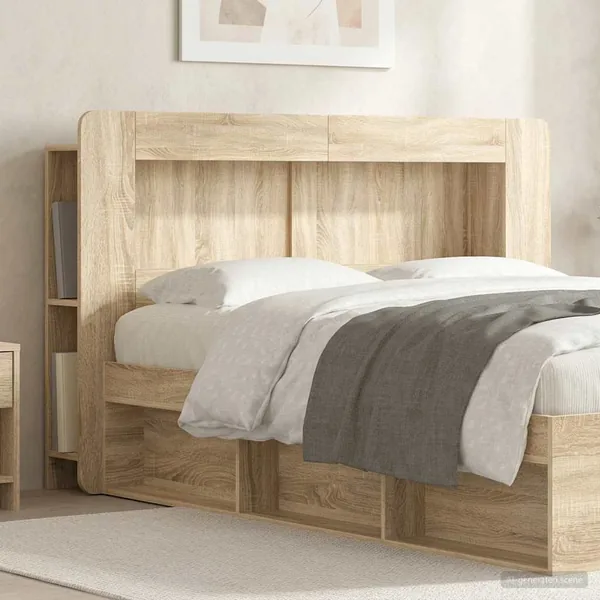 Cabinet de Tête de Lit Chêne Sonoma Bois d’ingénierie