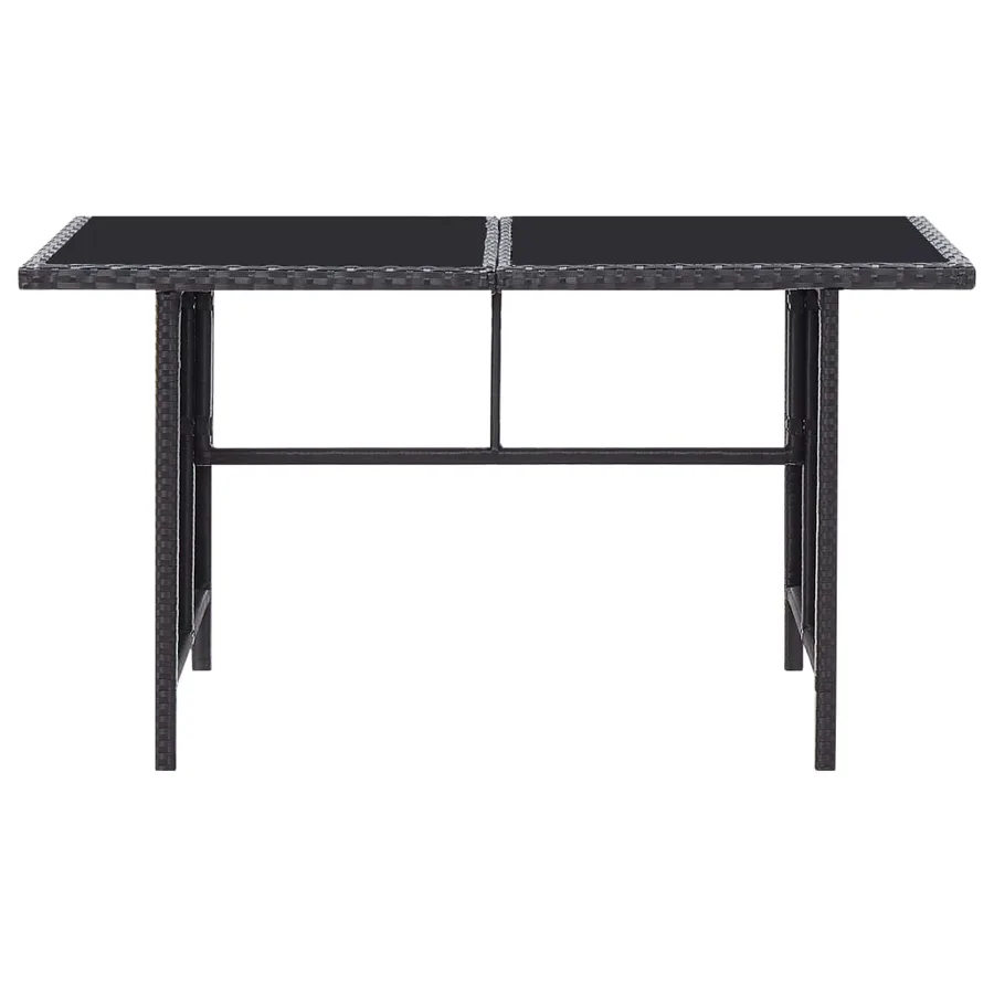 Salon de jardin 6 pcs avec coussins Résine tressée Noir - 10