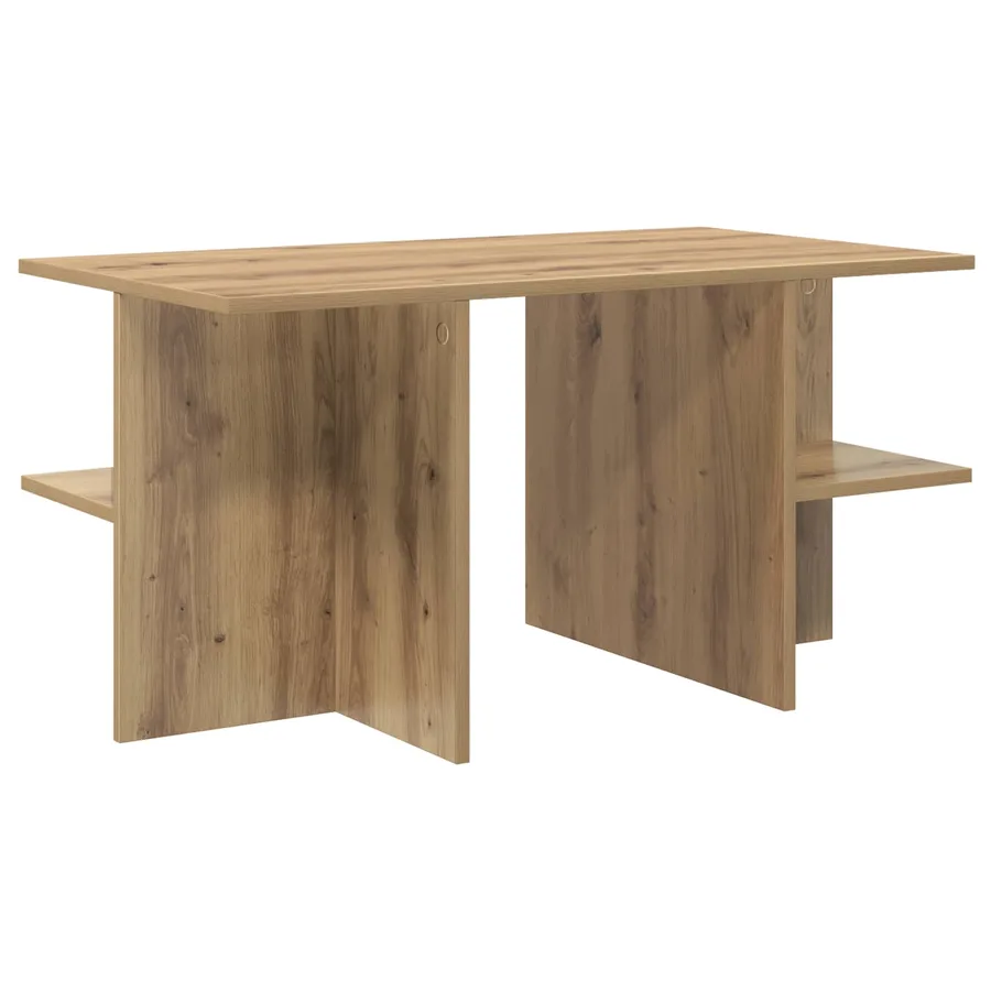Table basse Chêne artisanal 87 x 50 x 45 cm Bois d’ingénierie - 7