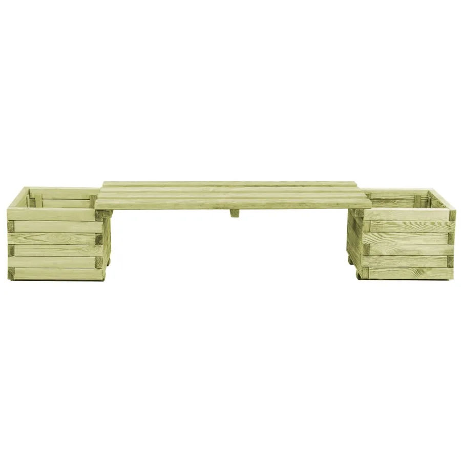 Banc de jardin à jardinières Bois de pin imprégné - 2