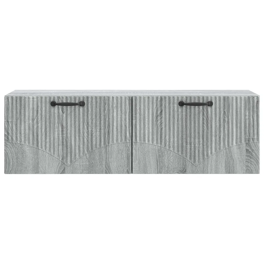 Meuble TV mural Sonoma gris 98 x 31 x 30 cm Bois d'ingénierie - 6