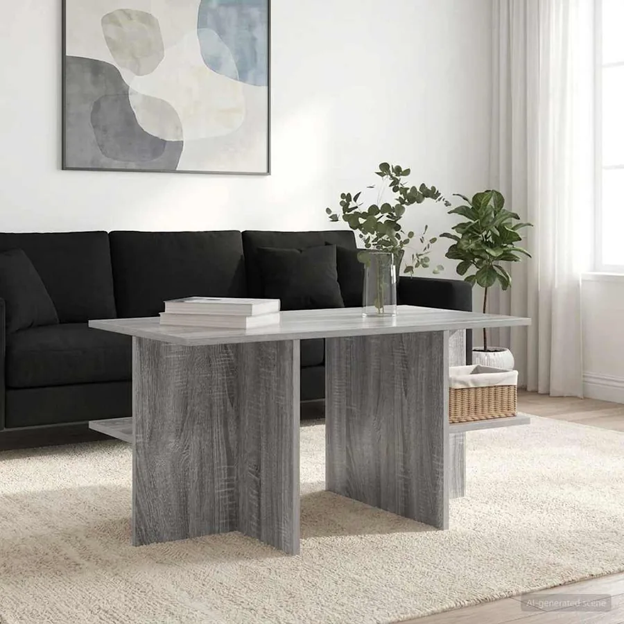 Table basse Sonoma gris 87 x 50 x 45 cm Bois d’ingénierie