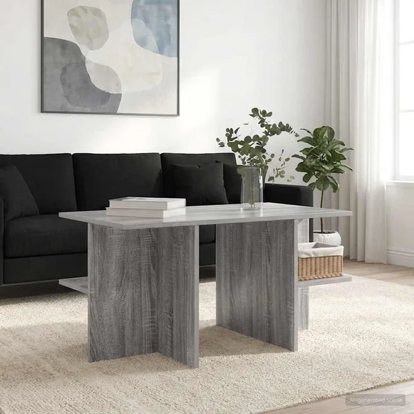 Table basse Sonoma gris 87 x 50 x 45 cm Bois d’ingénierie
