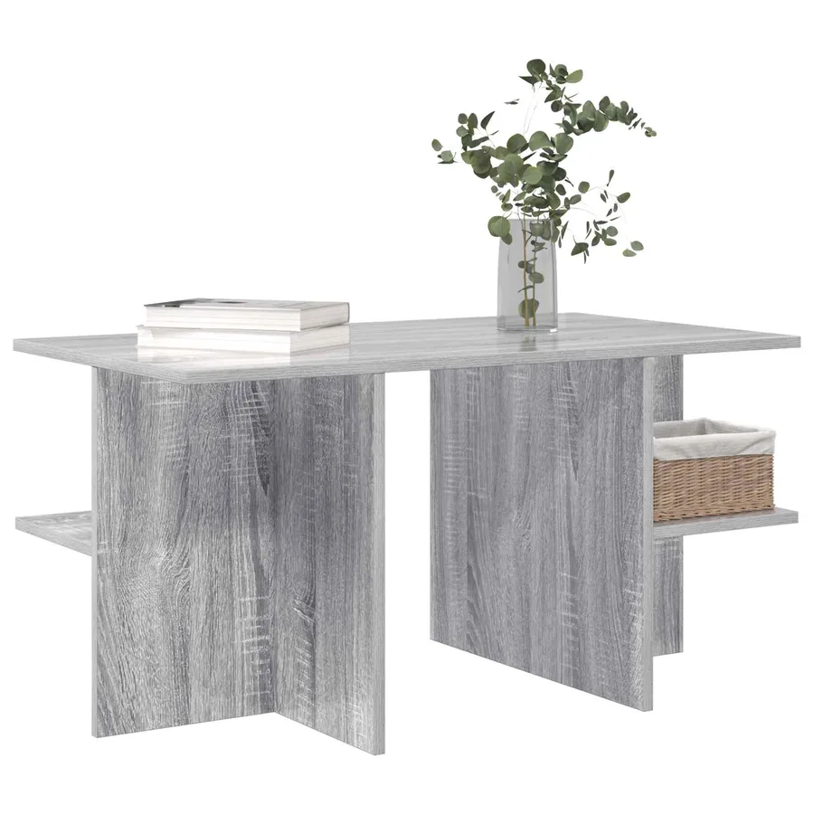 Table basse Sonoma gris 87 x 50 x 45 cm Bois d’ingénierie - 3