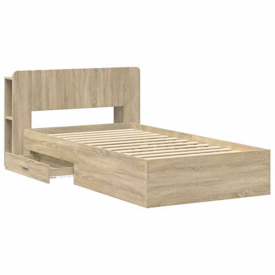 Cadre de lit avec rangement Chêne Sonoma 75 x 190 cm - 3