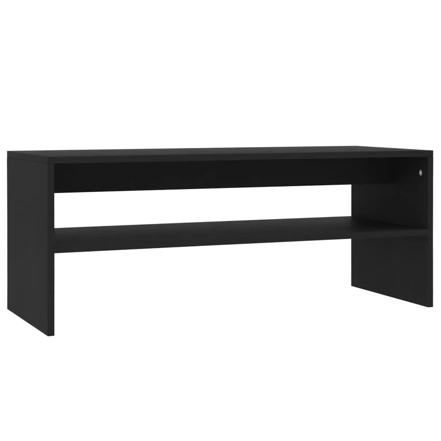 Table basse Noir 100x40x40 cm Bois d'ingénierie - 2