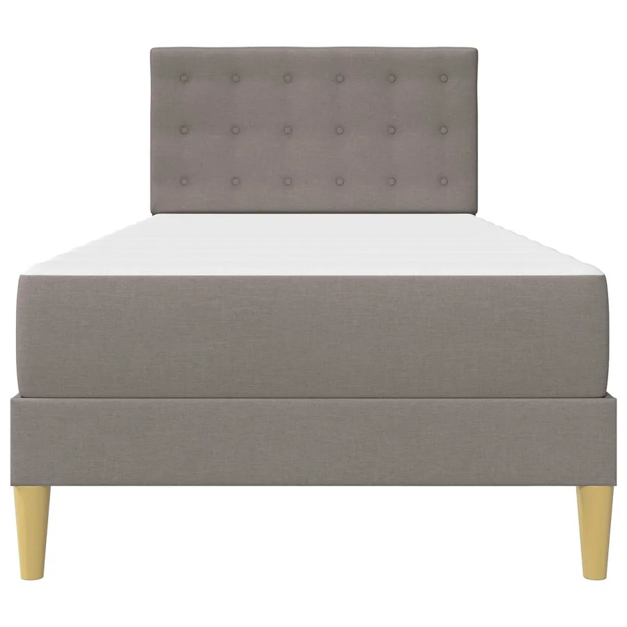 Cadre de lit avec matelas Taupe 90 x 190 cm Tissu - 6