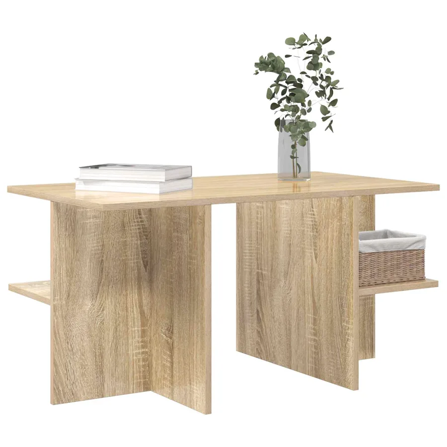 Table basse Chêne Sonoma 87 x 50 x 45 cm Bois d’ingénierie - 3