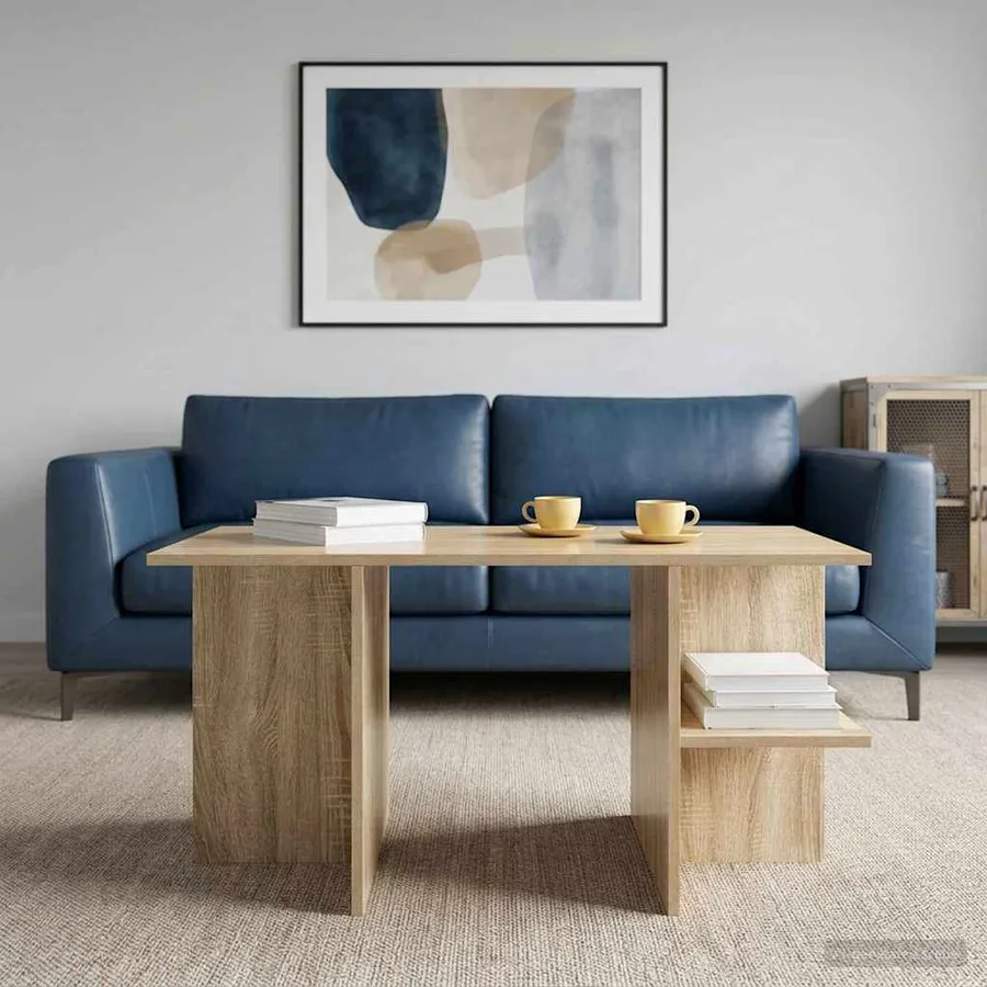 Table basse Chêne Sonoma 87 x 50 x 45 cm Bois d’ingénierie - 4