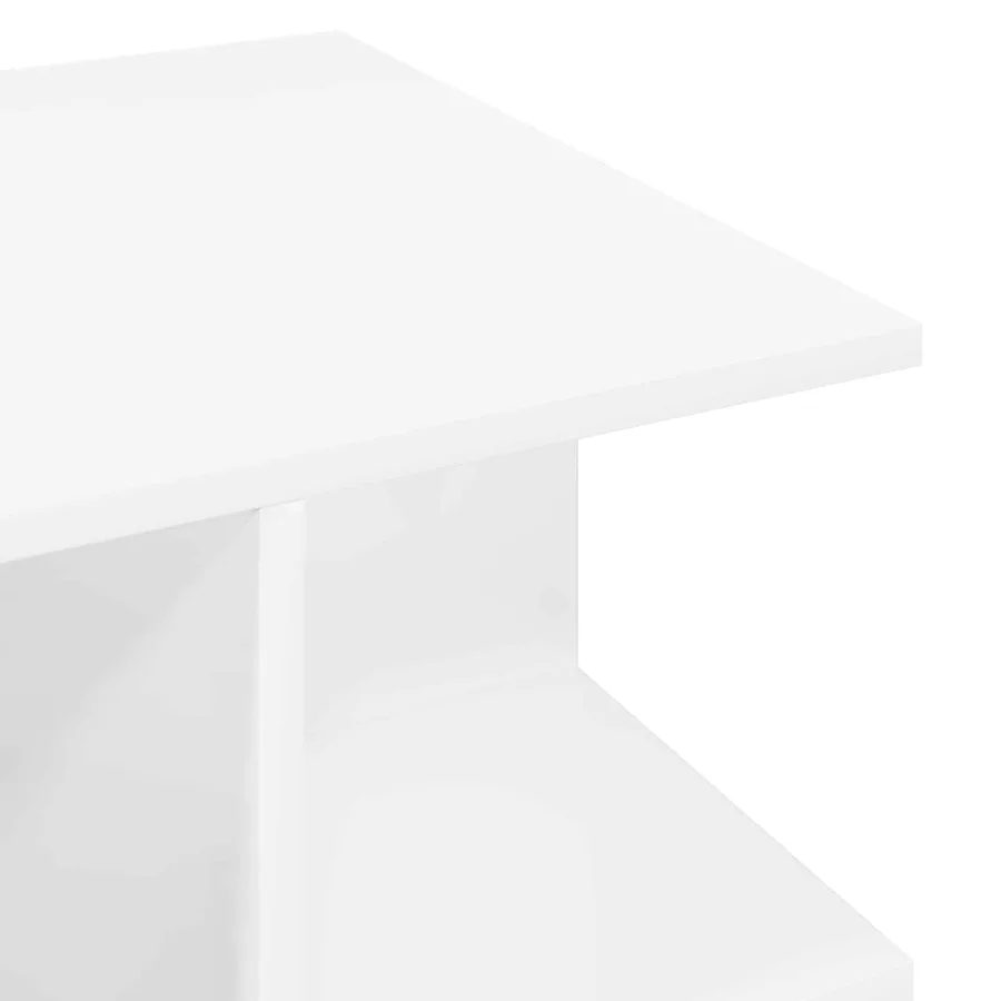 Table basse Blanc 87 x 50 x 45 cm Bois d’ingénierie - 8