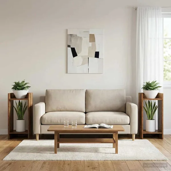 Support de Plante 2 pc Bois ancien 30 x 30 x 60 cm