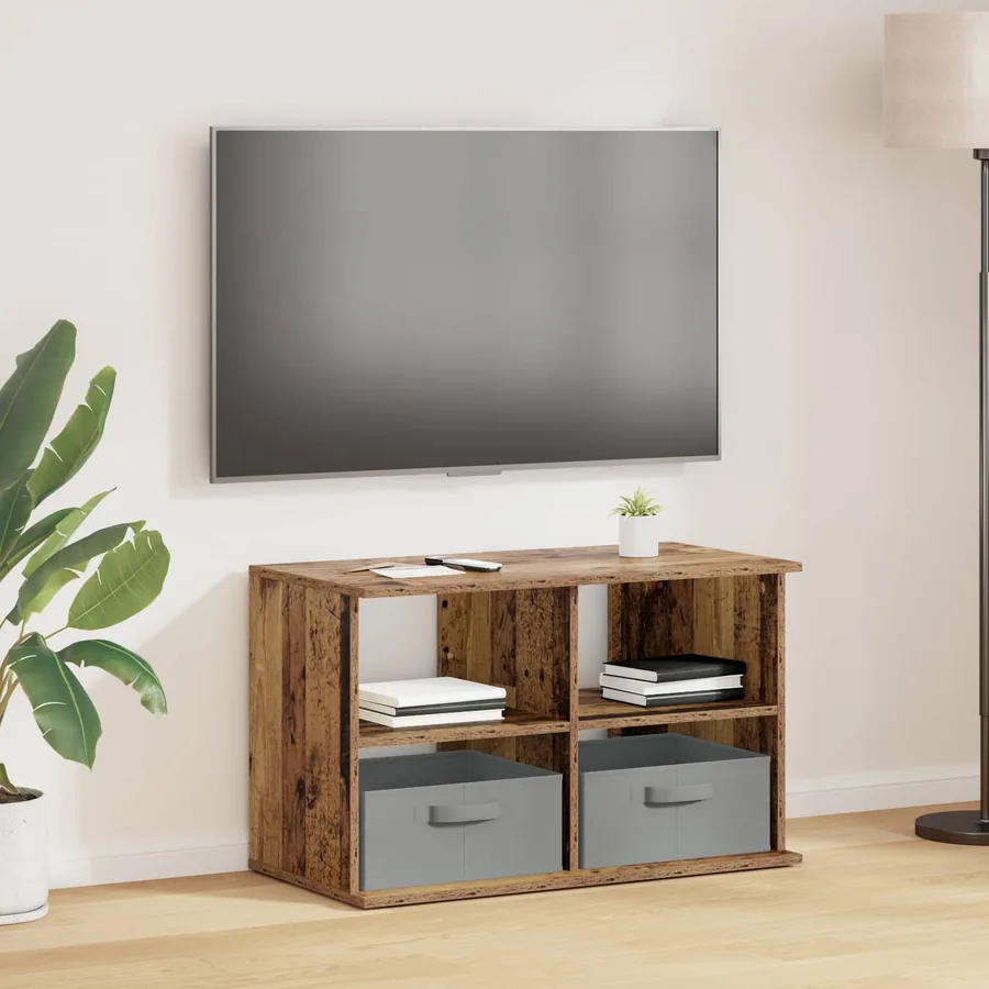 Support de télévision avec tiroir Bois ancien 79 x 40 x 48 cm