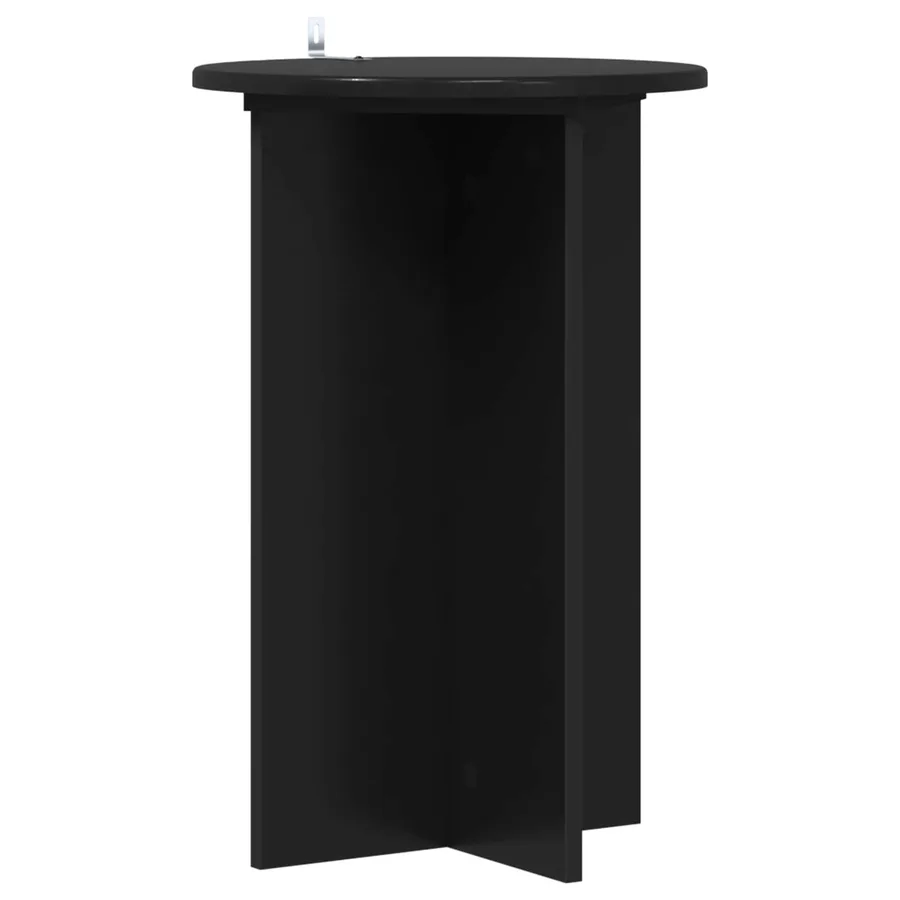 Support de Plante 2 pcs Noir Ø40 x 60 cm Bois d'ingénierie - 5