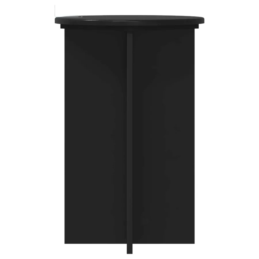 Support de Plante 2 pcs Noir Ø40 x 60 cm Bois d'ingénierie - 7