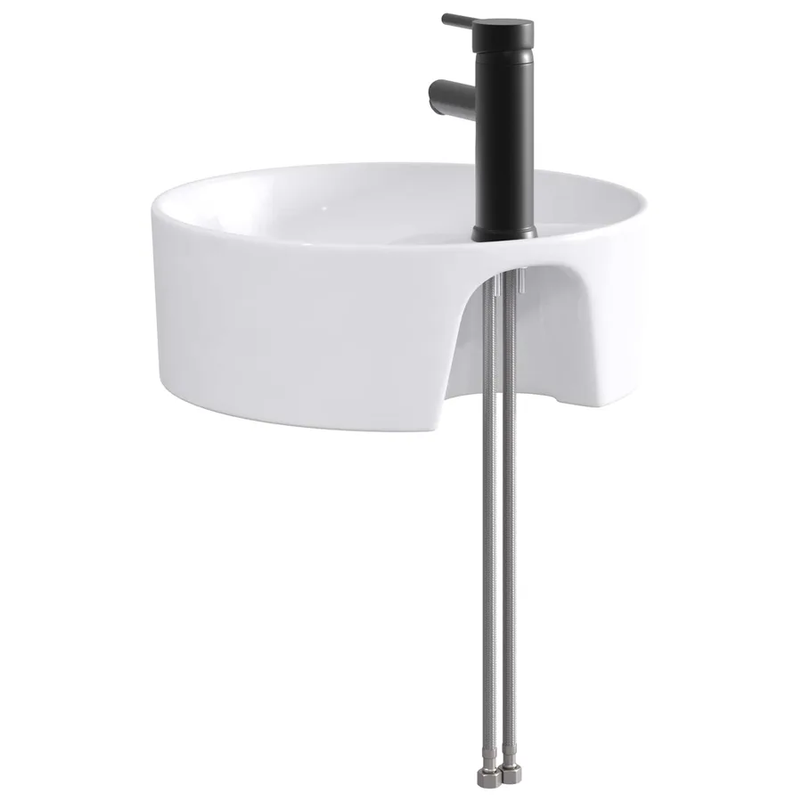 Lavabo de salle de bains Noir Mat 40,5 x 40,5 x 15 cm métal - 6