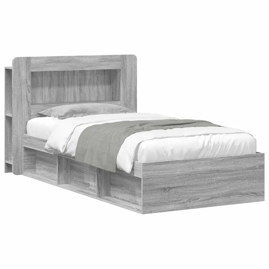 Cadre de lit avec rangement Sonoma gris 80 x 200 cm