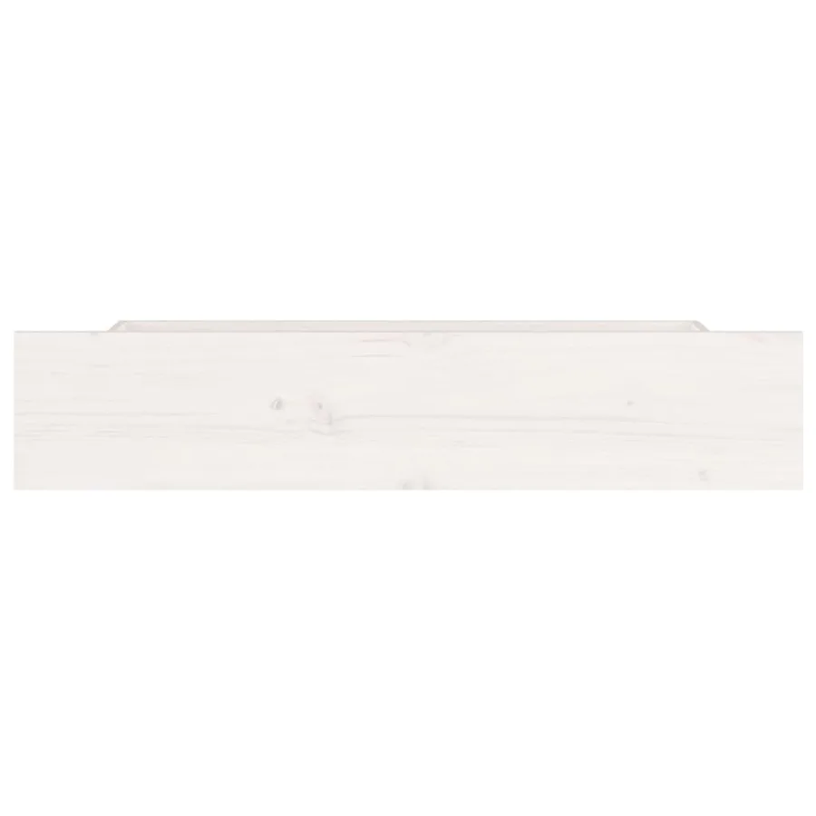 Tiroirs de lit 4 pcs Blanc Bois de pin massif - 4