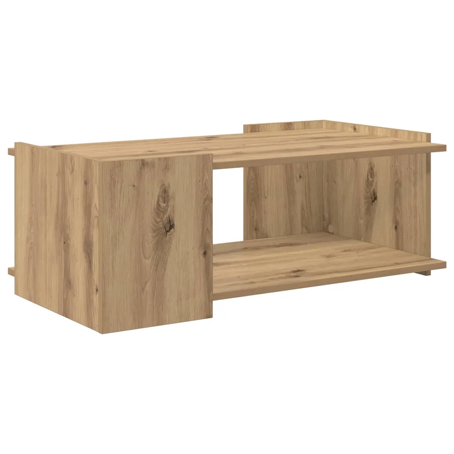 Table basse Chêne artisanal 90 x 50 x 33 cm Bois d'ingénierie - 2