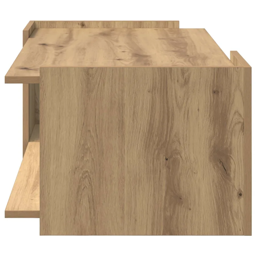 Table basse Chêne artisanal 90 x 50 x 33 cm Bois d'ingénierie - 6