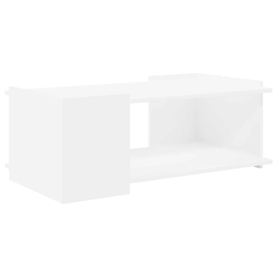 Table basse Blanc 90 x 50 x 33 cm Bois d'ingénierie - 2