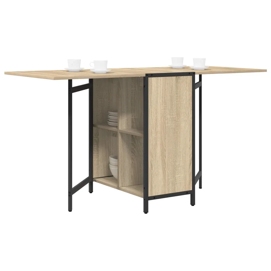 Table à dîner 144 x 60 x 75 cm Bois d'ingénierie Chêne Sonoma - 3