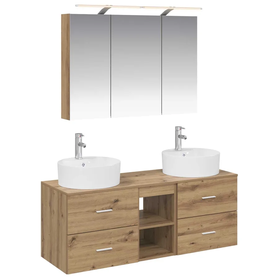 Ensemble de mobilier de salle de bain 4 pc Chêne artisanal - 2