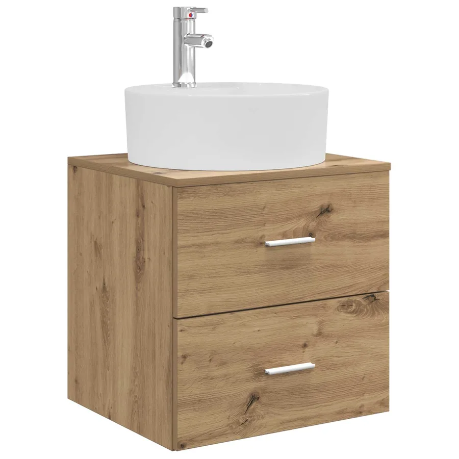 Ensemble de mobilier de salle de bain 4 pc Chêne artisanal - 5