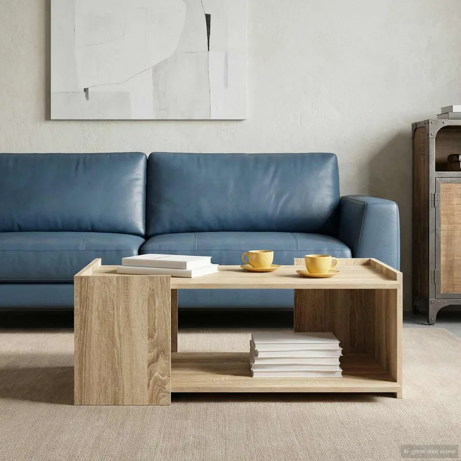 Table basse Chêne Sonoma 90 x 50 x 33 cm Bois d'ingénierie - 4