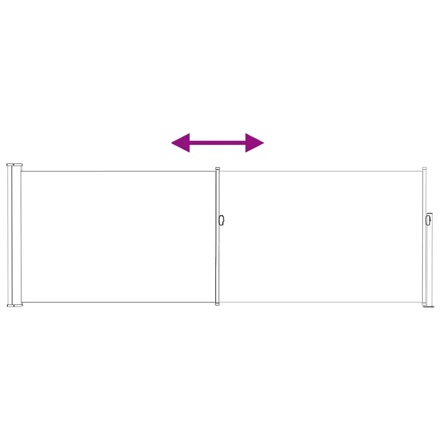 Store latéral rétractable 500 x 100 cm Polyester Rectangulaire - 6
