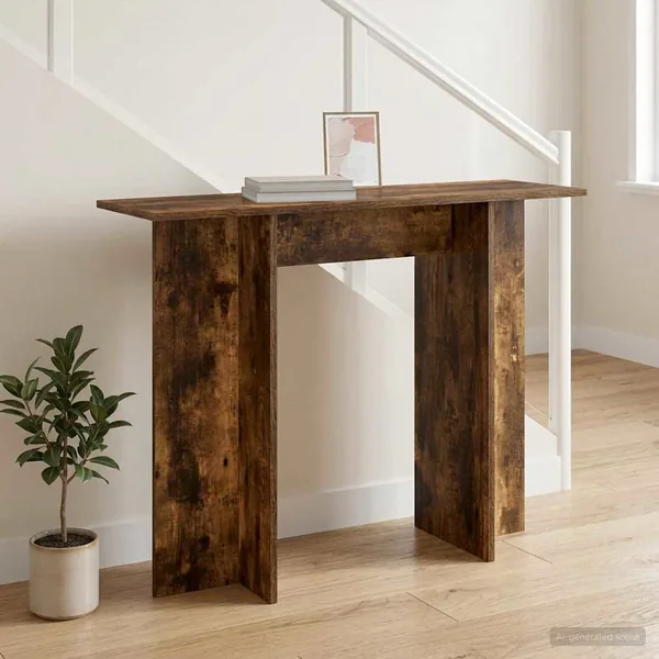 Table console Chêne Fumé 100 x 30 x 75 cm Bois d'ingénierie