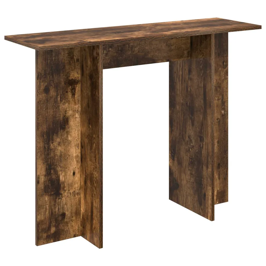 Table console Chêne Fumé 100 x 30 x 75 cm Bois d'ingénierie - 2
